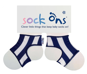 Sock Ons Keep Baby Sock Ons 0-6 Months Nautical Stripe